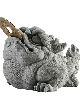 中式复古三足招财金蟾创意蟾仙蟾蜍鱼缸茶桌造景装饰茶宠茶玩摆件