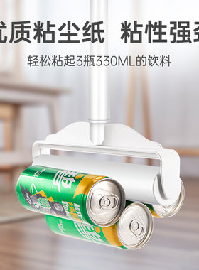 滚轮式拖把家用地板吸头发专用神器地毯粘毛发滚刷长柄粘毛器滚筒