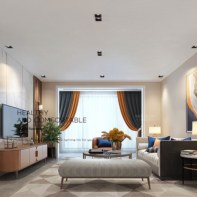 斗胆灯单头led防眩射灯嵌入式7W12W开孔7.5公分75mm格栅天花筒灯