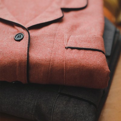 2024新款红色本命年女款睡衣秋冬季纯棉磨毛绒布情侣套装家居服男