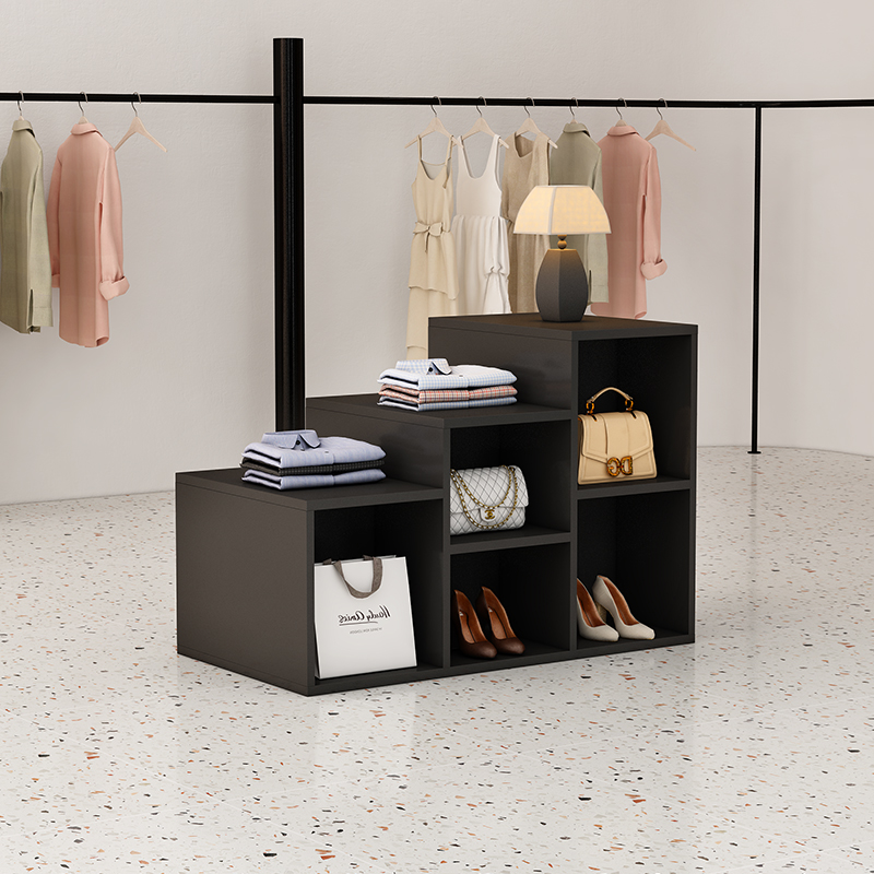 服装店双面格中岛柜女装店铺中间摆放陈列流水台鞋包展示柜展示桌