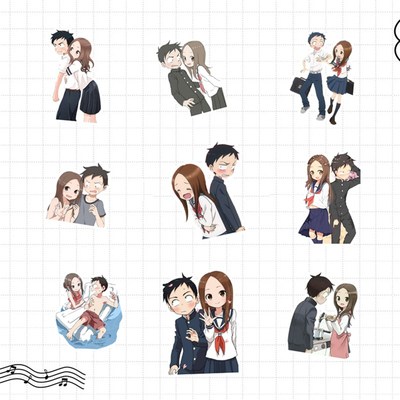 擅长捉弄的高木同学动漫周边手账贴纸笔记本手机照片装饰贴画冰箱