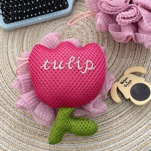 高颜值新款 郁金香沐浴球多泡沫浴花耐用不散家用儿童搓澡神器亲肤