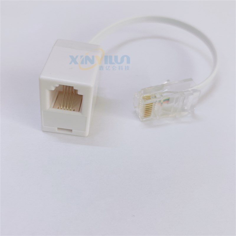 RJ45转RJ11 网络线转电话线 网络转电话 8P8C转6P4C  电话转接头