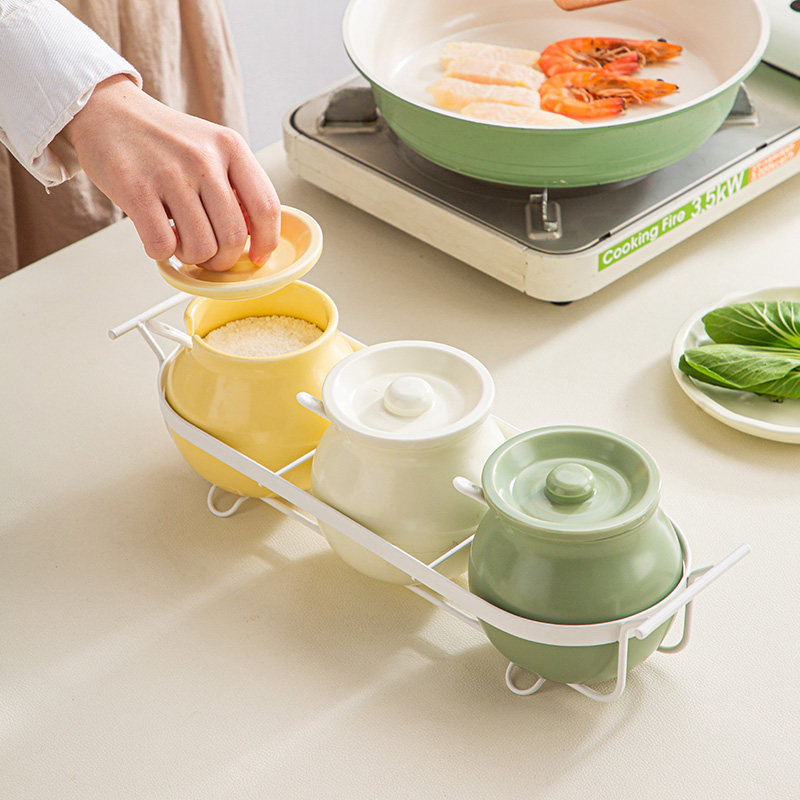 厨房盐调味罐收纳盒家用陶瓷调料套装组合香料辣椒油罐玻璃调料盒,厨房/烹饪用具,调味瓶罐/调料研磨器,淘宝优惠券,粉丝福利购,淘宝优惠卷