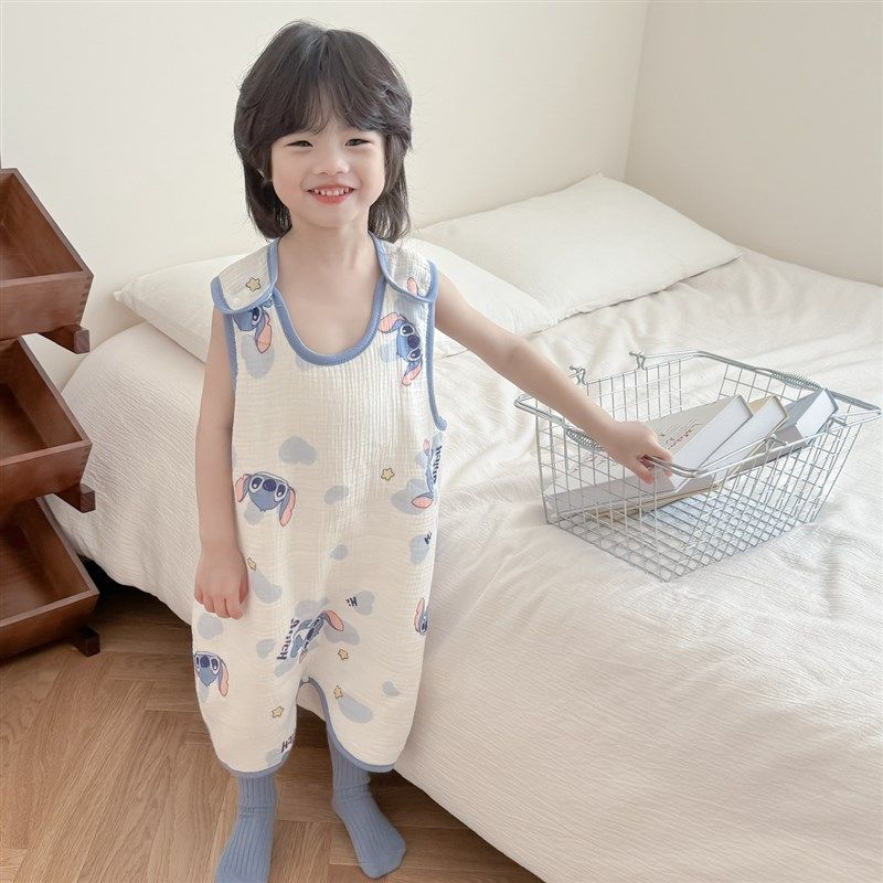 婴儿无袖泡泡纱睡袋夏季新宝宝纯棉背心式护肚连体马甲儿童家居服,童装/婴儿装/亲子装,家居袍/睡袍,淘宝优惠券,粉丝福利购,淘宝优惠卷