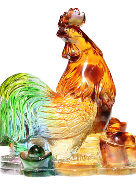 琉璃工艺品十二生肖全套可爱水晶小摆件鼠牛虎兔龙蛇马羊猴鸡狗猪