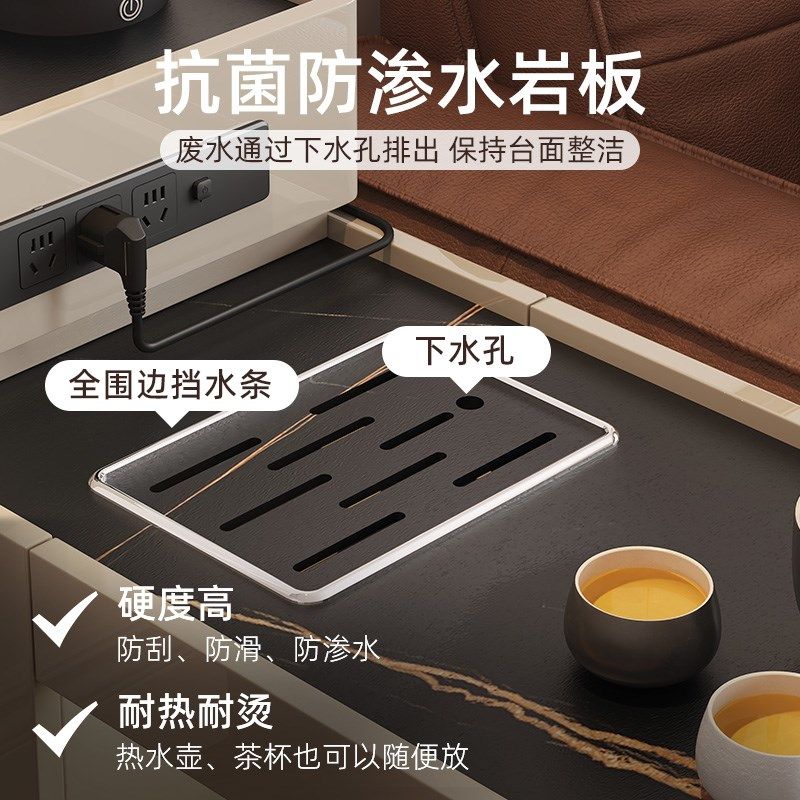小户型可移动茶几茶台烧s水壶一体全自动茶桌实木沙发测边柜高级