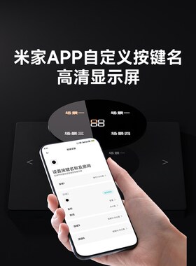平头熊AK maix四开免刻字超薄显示屏智能开关控制面板mesh2.0