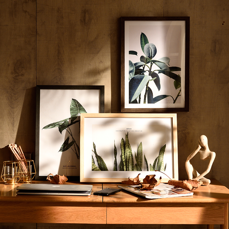 大尺寸原木色相框全开2开4k8kA3a2a4画框木条 O自己组装36寸60*90