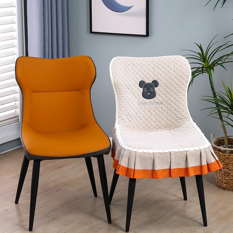 娃娃椅套罩防滑全包家用弧形椅子套简约轻S奢四季通用餐椅套