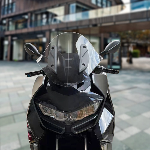 适用于宝马C400GT摩托u车改装前挡风玻璃竞技风挡战斗版风镜圆头