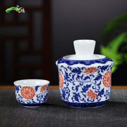 景德镇陶瓷温酒壶 高档家用套装暖酒器烫酒具 老式W黄酒白酒热酒