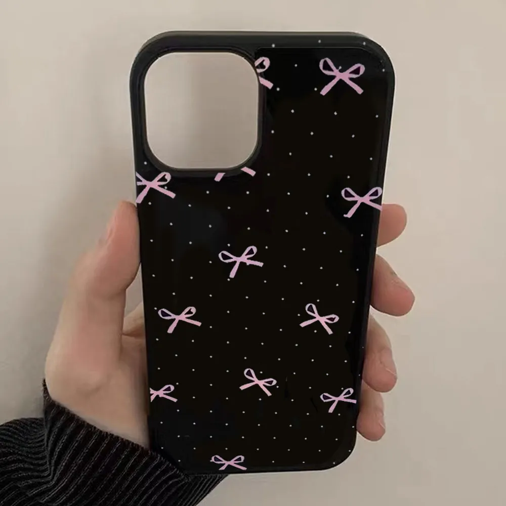 柯柯ins芭蕾波点蝴蝶结15适用苹果16promax/17/iPhone12/14/15plus手机壳苹果13手壳iPh