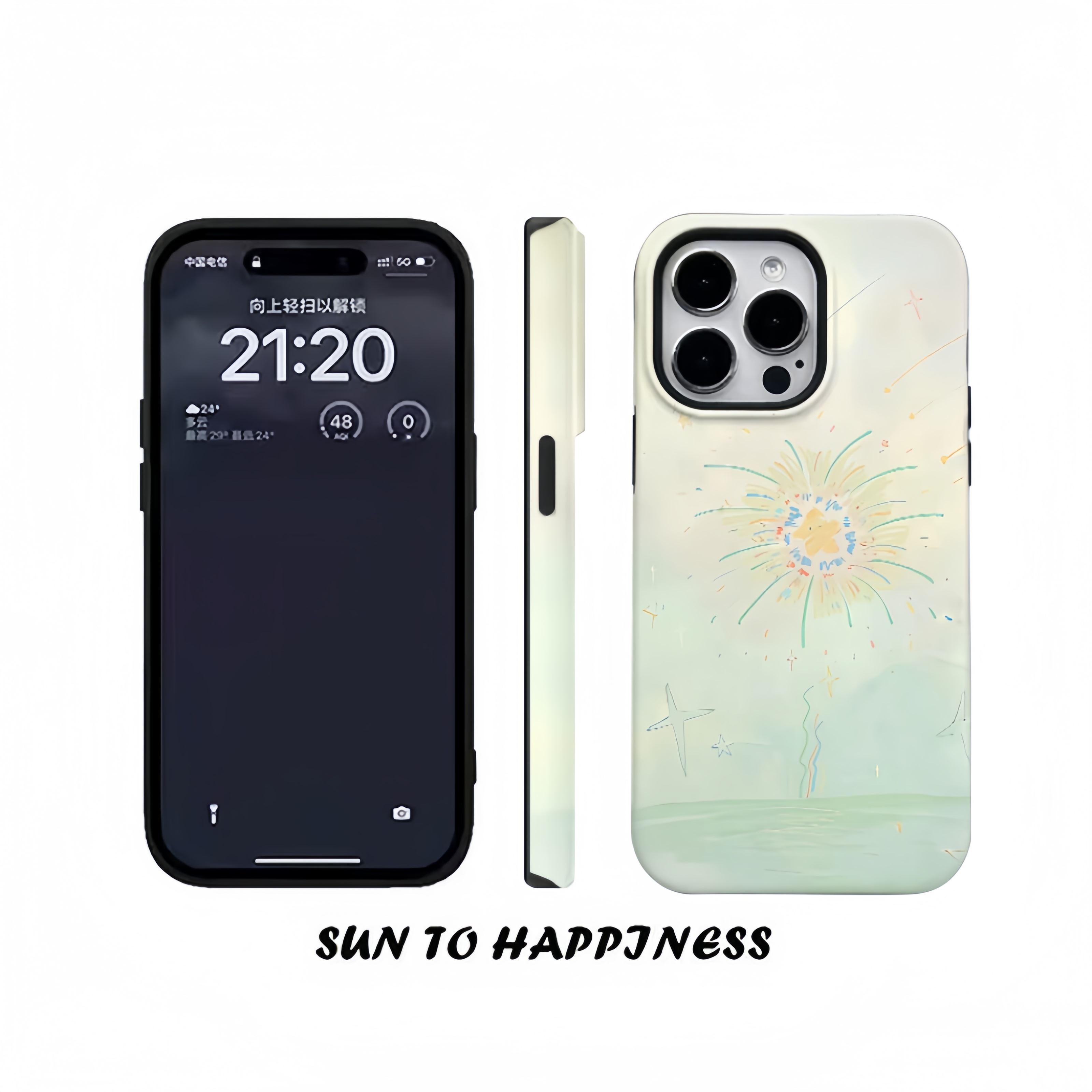 柯柯适用iPhone16promax苹果13小米15新款mate60华为p70enova12荣耀90菲林手机壳opporeno15vivox100浅色烟花