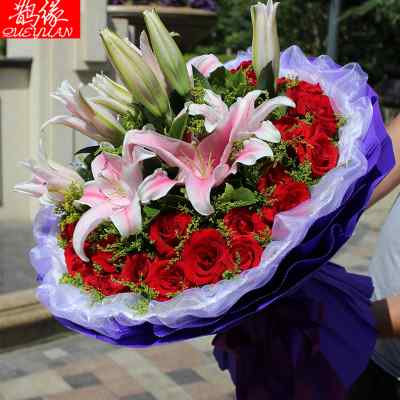 好货红玫瑰花束生日真鲜花快递同城配送杭州北京上海广州深圳全国