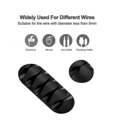 好货gement Clips Cable Holder for Mouse Headphone Wire Organ