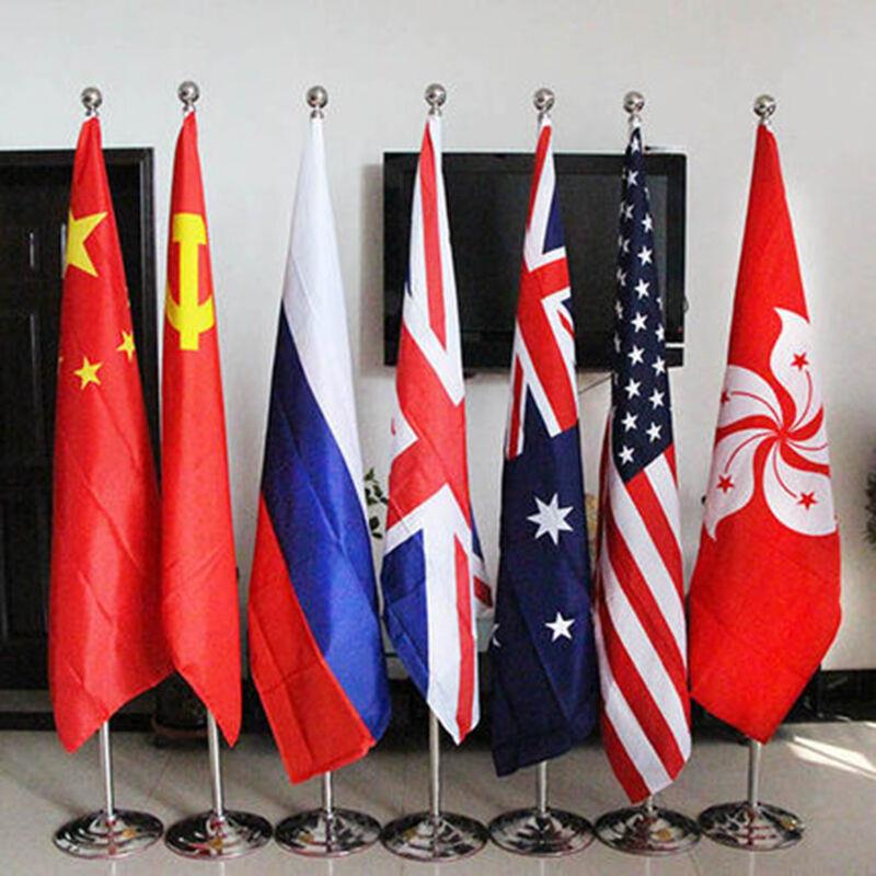 好货落地旗杆办公室室内2.6米立式不锈钢伸缩旗杆会议室摆件红旗
