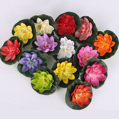 好货5pcs Floating Artificial Lotus Fake Plant DIY Water Lily