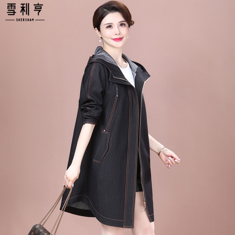好货2025年春秋新款牛仔女外套薄款洋气中年妈妈装韩版宽松中长款