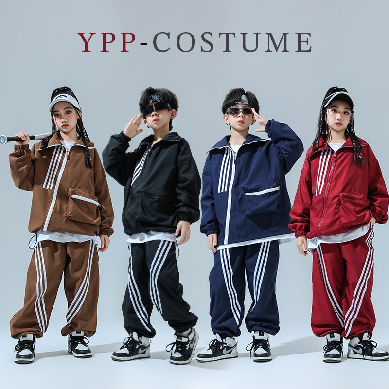 好货儿童街舞演出服hiphop少儿运动会中小学生跑酷套装个性爵士舞