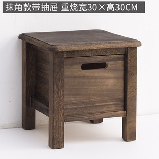 收R纳凳矮凳子懒人小 N5小凳子家用实木储物凳客厅创意茶几凳时尚