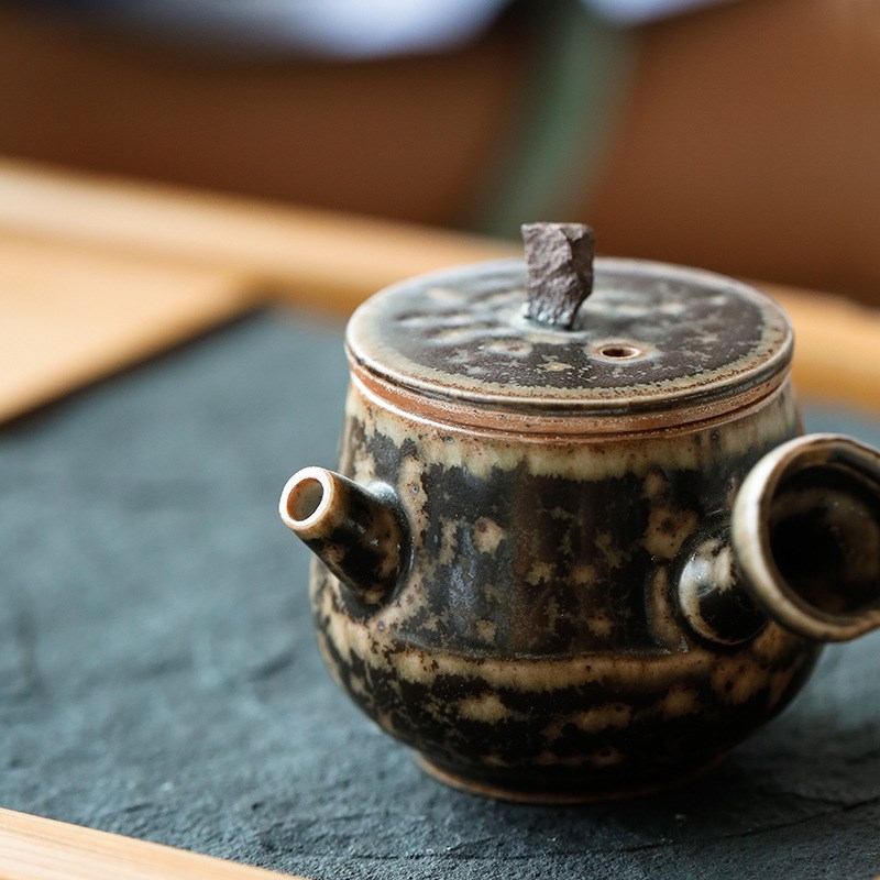 指尖小茶壶 创m意粗陶功夫小茶壶茶玩茶宠 茶具配件