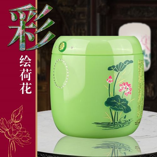速发青玉彩绘绿迁青色琉璃坛墓地葬坟防潮罐殡葬丧色下葬白事用品