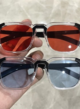 速发镜方复古韩版遮小款框墨新潮个性男情侣圆脸时尚太