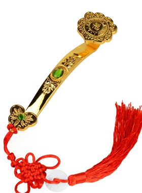 速发阁 合金玉如意摆件乔意如迁结礼礼物婚品家居装饰工艺品