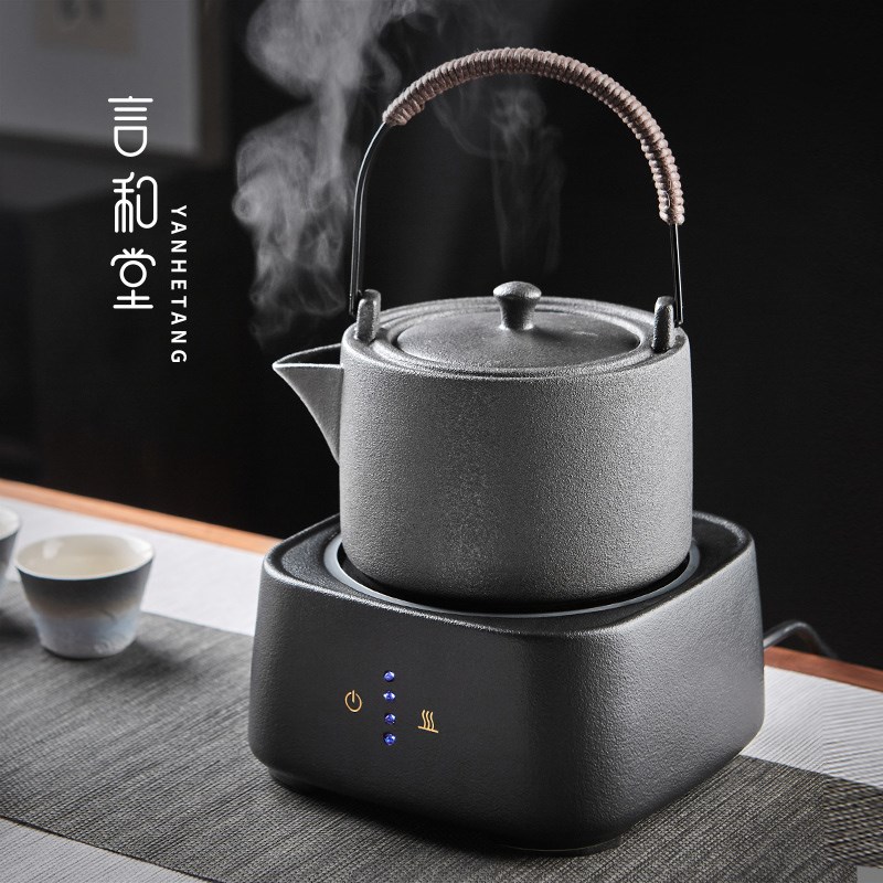 速发电壶炉煮家陶茶用提梁烧水壶办公室自动小型围炉煮茶器