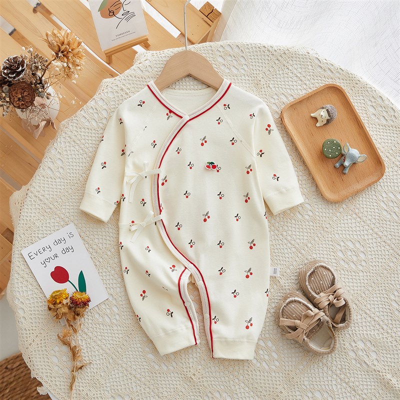 速发新生婴儿衣服初生无骨连体衣春秋爬服宝宝和尚服夏季蝴蝶衣4