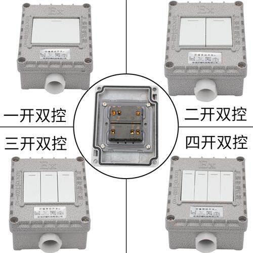 速发防爆开关防爆墙壁开关220V10A单开双开关双切翘板开关20A80V