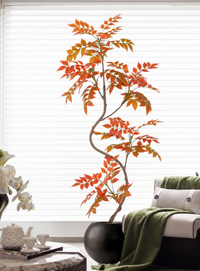 速发客厅清绿木落地高级仿生景植假盆香室内绿色植物摆件直播间树