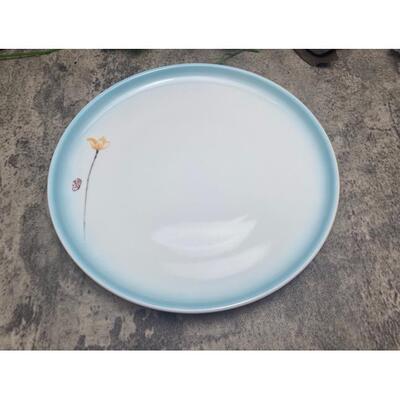 陶瓷大圆盘商用餐具圆形碟子火锅菜盘快餐自助餐盘凉菜盘摆餐盘
