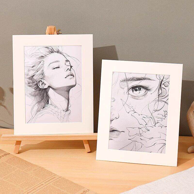 美术素描作品展示框卡纸画框裱画定制装裱硬纸板纸质简易纸相框