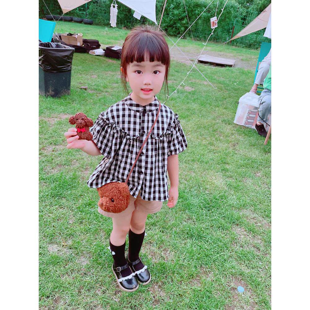 儿童斜挎包小包宝宝可爱泰迪熊毛毛绒小兔子零钱包女童卡通时尚包