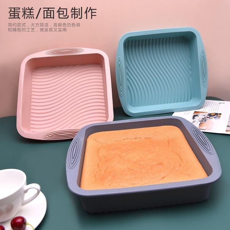 肯趣士多欧式方形硅胶蛋糕模具吐司波浪纹面包烤盘防滑耐高温烘培图片