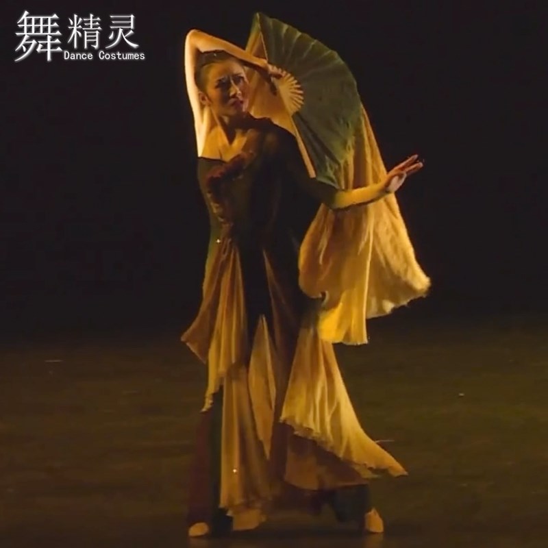 速发古典胶舞州秧歌舞蹈服出落秋风里舞蹈服剧目艺考服扇舞演叶服