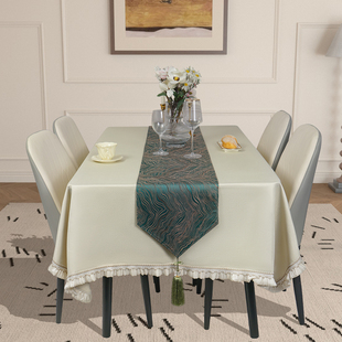 快速发货梦中情i人餐桌布台布欧式长方形电视柜圆桌桌布酒店流苏