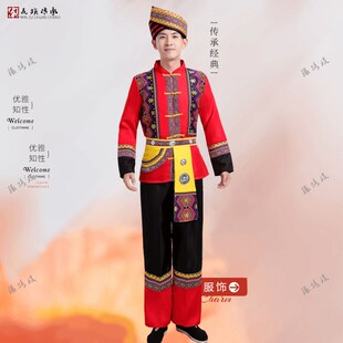 快速发货新款成人男n景颇族演出服饰少数民族服装男生合唱服舞台
