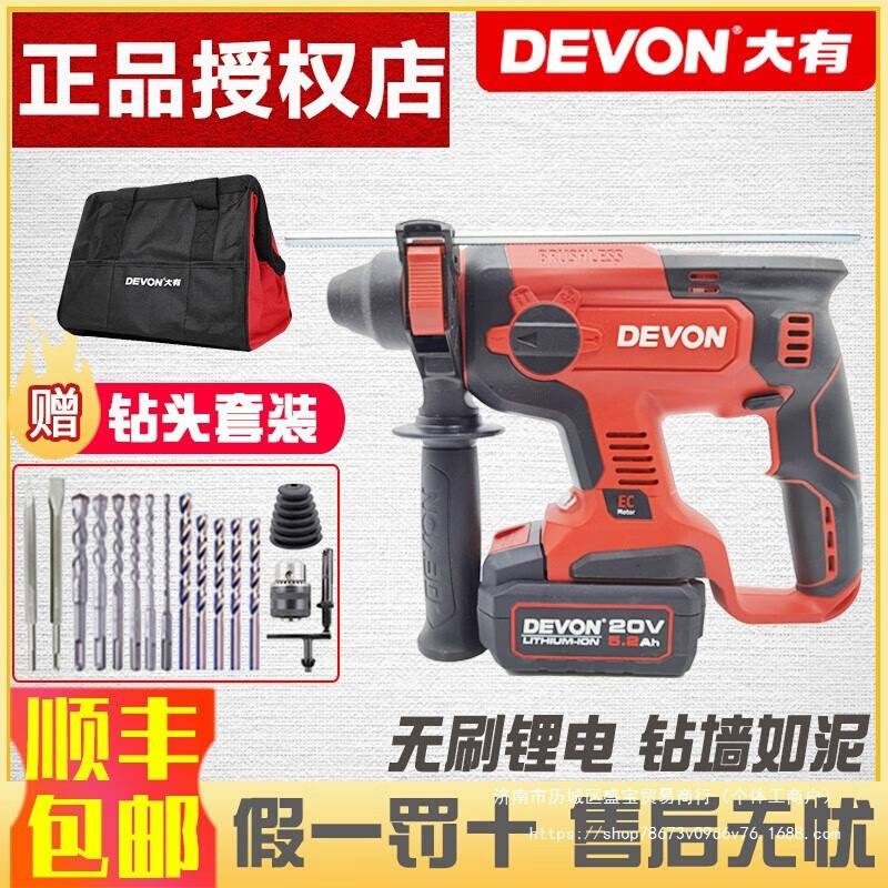 大有大有5401充电电锤轻型无刷锂电冲击钻电镐工业级多功能电动工
