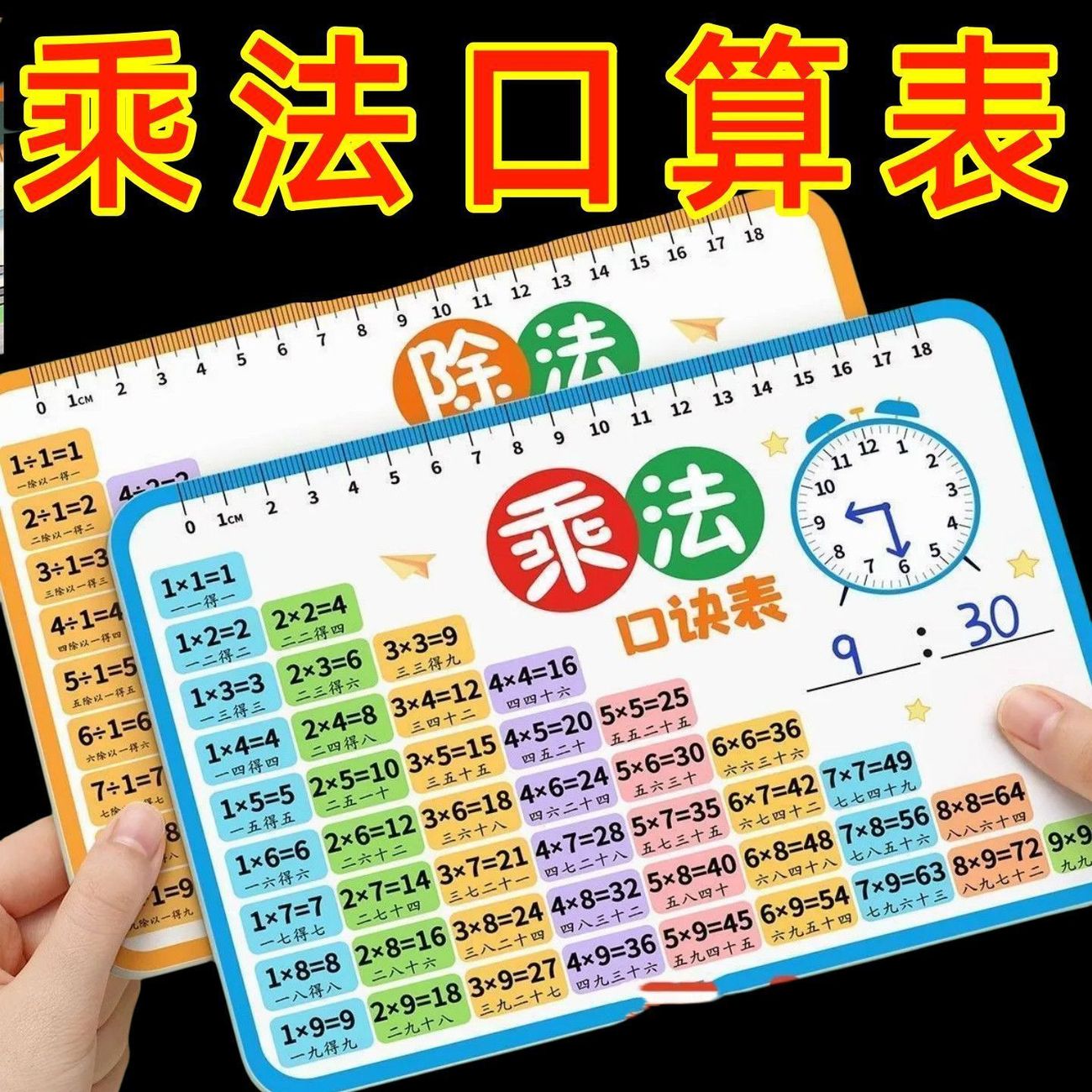 小学数学九九乘法除法口诀挂图