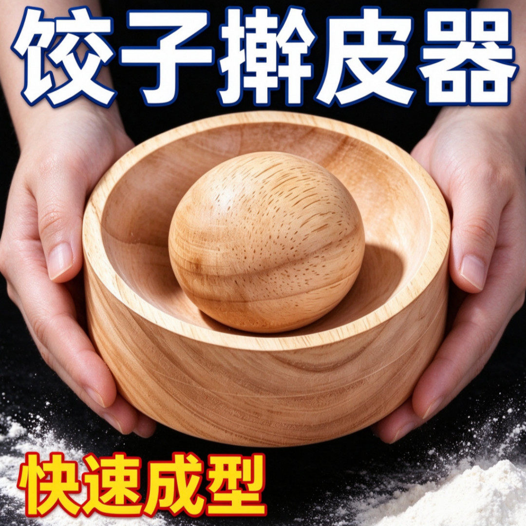 新款饺子器木制圆形厨房家用擀饺子皮神器模具包水面皮不粘饺子皮