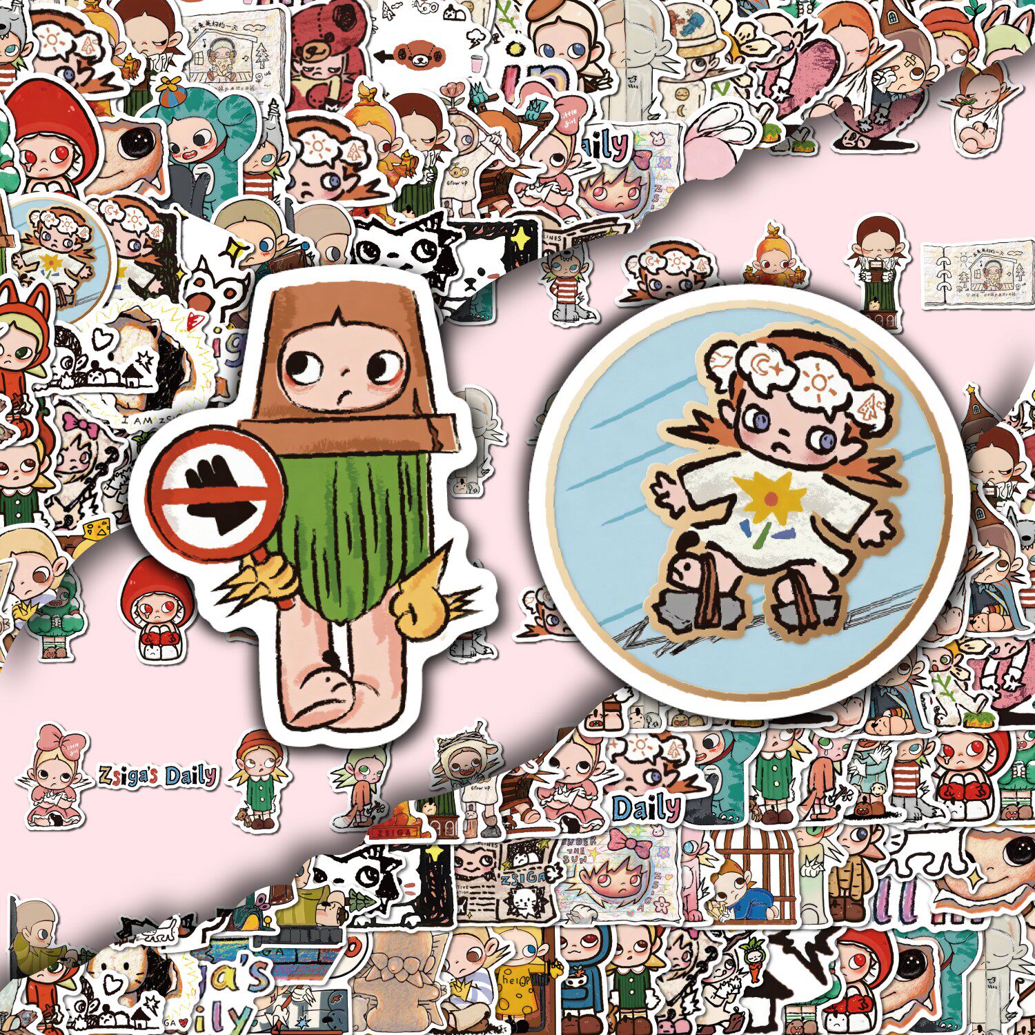 zsiga嘎子姐贴纸可爱少女Ins日记本手账周边旅行箱手机水杯电脑贴纸女孩儿童防水贴画diy装饰手账