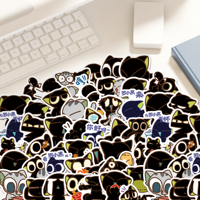 罗小黑贴纸可爱卡通动漫周边防水