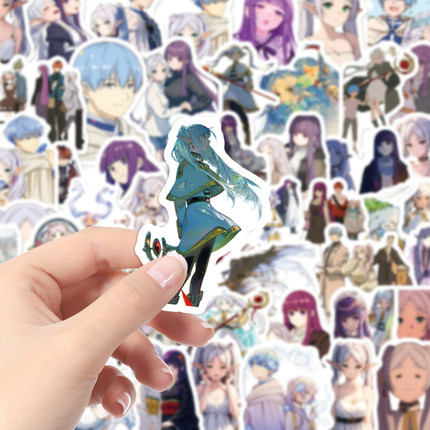 180张二次元葬送的芙莉莲合集周边贴纸可爱动漫diy手机壳笔记本电脑行李箱贴画
