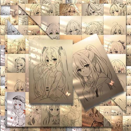 陶创创贴纸新款少女临摹素描