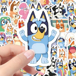 布鲁伊贴纸可爱卡通儿童女孩幼儿园奖励贴手机壳手账行李箱装饰diy防水贴画