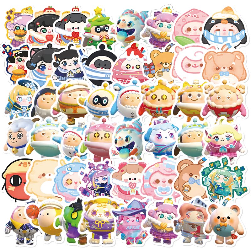 蛋仔派对贴纸合集可爱卡通游戏周边手账装饰行李箱手机壳笔记本电脑d